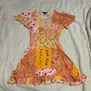 Forever21 Floral Patchwork Dress